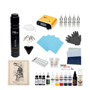 TG- Legend Sol Wireless Pen Tattoo Machine Kit, 4 Colors , 20 Needles