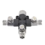 Tee Connector with 1/8" Three Way Adjustable Metal Airbrush