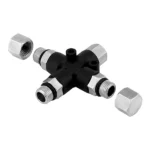 Tattoo Airbrush Manifold: 3-Way Air Pipe Splitter with 1/8" BSP Taps (AG-403)