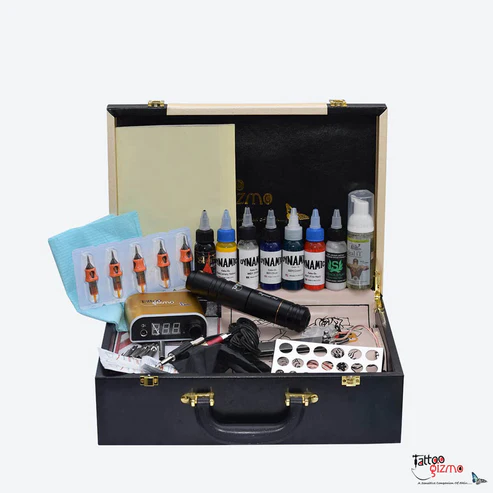 TG- Legend Sol Wireless Pen Tattoo Machine Kit, 4 Colors , 20 Needles
