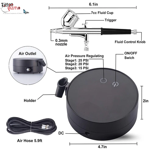 Portable Tattoo Airbrush Makeup Kit