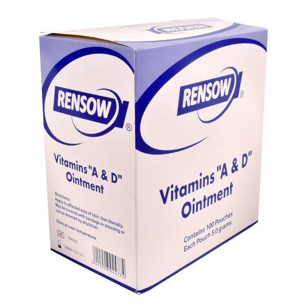 Rensow Vitamin A&d Ointment Contains 100 Pouches for Tattoo Aftercare